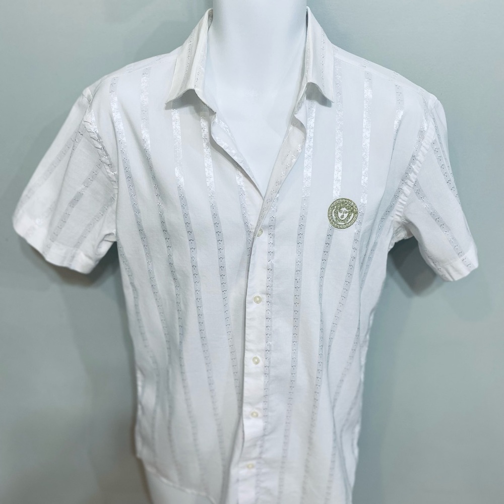 Versace Collection White Casual Button Down Shirt